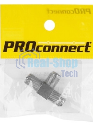 Переход соединитель PROconnect x3 гнезда F (F-тройник)