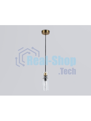 Светильник Ambrella light LH56111 BK/BS/CL черный/латунь/прозрачный E14 max 40W D65*1500