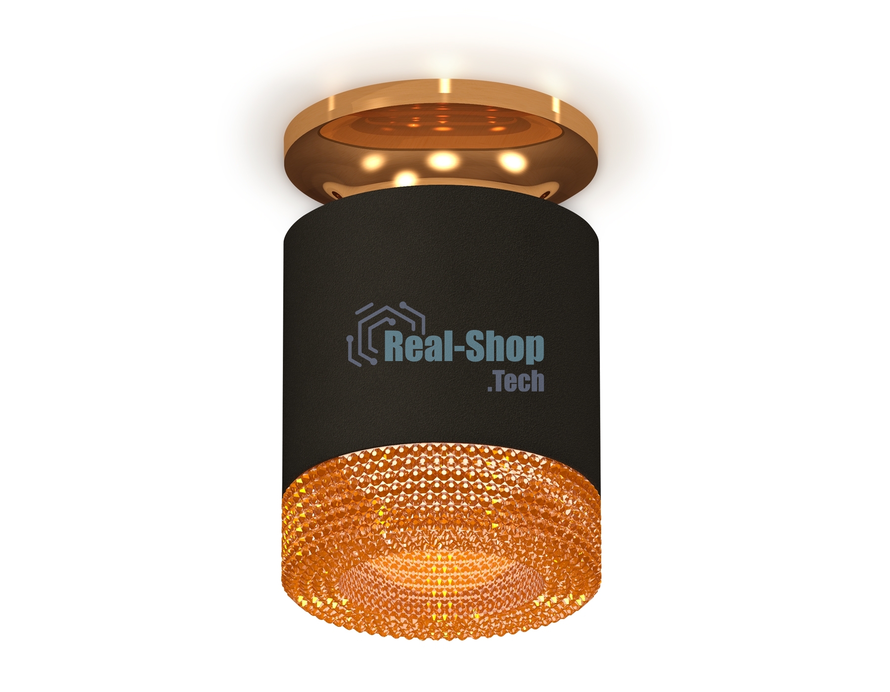 Светильник Ambrella Light XS7402103 SBK/PYG/CF черный песок/золото желтое полированное/кофе MR16 GU5.3 (N7929, C7402, N7195)