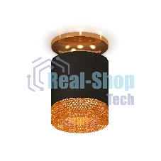 Светильник Ambrella Light XS7402103 SBK/PYG/CF черный песок/золото желтое полированное/кофе MR16 GU5.3 (N7929, C7402, N7195)