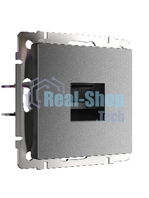 Розетка Ethernet RJ-45 (графит матовый)