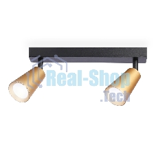 Накладной поворотный спот Ambrella light TA13146/2 BK/GD черный/золото GU10/2 max 12W 295*60*130