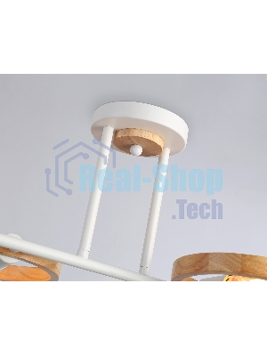 Светильник Ambrella light TR8247/4 WH/LWD белый/светлое дерево E27/4 max 40W 840*360*220