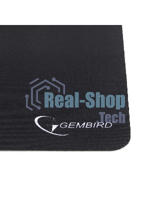 Коврик для мыши Gembird MP-BLACK, черный, размеры 250x200x2мм, полиэстер/резина