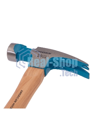 Молоток-гвоздодер Gross AMERICAN HICKORY 560 г, угол 75, магнит, обрезиненная рукоятка