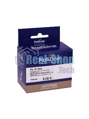 Картридж струйный ProfiLine PL-T1304 для принтеров Epson Stylus SX525WD/SX535WD/SX620/Office B42WD/BX525/BX535/BX625FWD/BX635FWD/BX925/BX935/WorkForce 525/630/3010/3520DWF/3530/3540/7015/7515/7525 с чернилами Yellow 10,1 мл