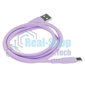 Кабель Defender F207, USB 2.0 (AM) - Type C, 1метр, 2.4А, силиконовая оплетка, красный.