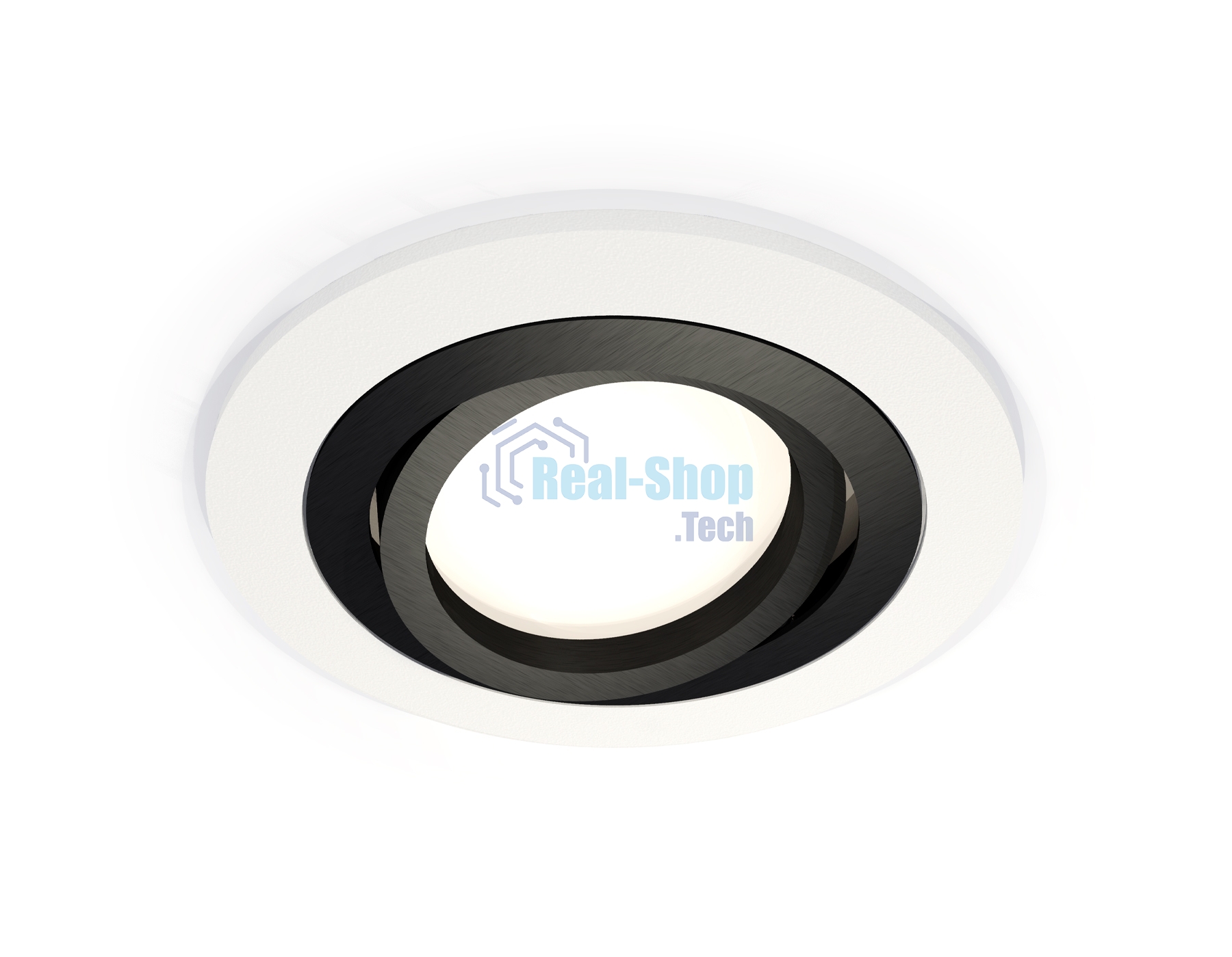 Комплект встраиваемого поворотного светильника Ambrella light XC7621081 SWH/PBK белый песок/черный полированный MR16 GU5.3 (C7621, N7002)