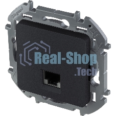 Информационная розетка RJ45 категория 6 UTP антрацит