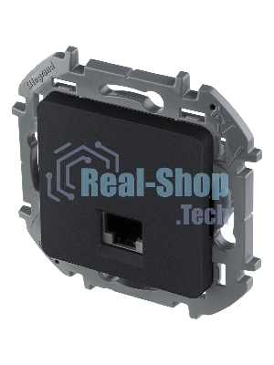 Информационная розетка RJ45 категория 6 UTP антрацит