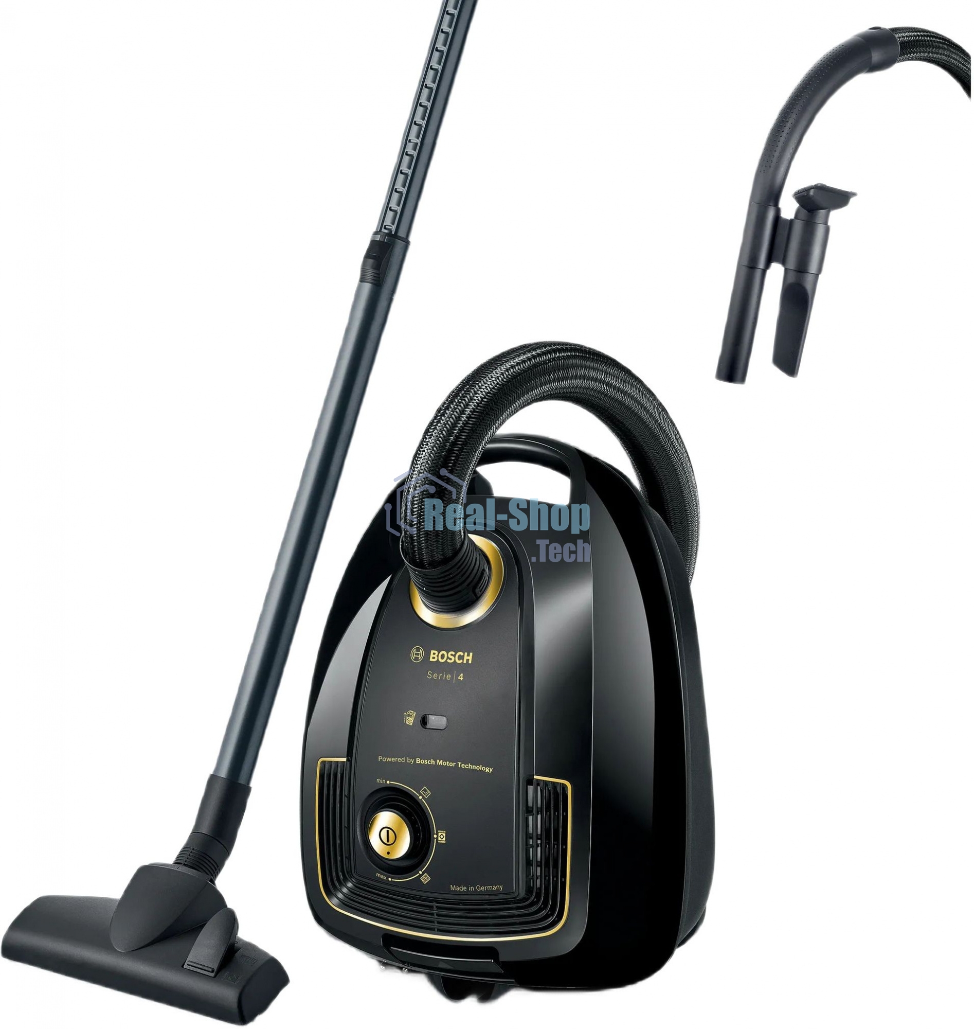 Пылесос Bosch BGL38GOLD черный/золотистый, 350/1700 Вт, уборка сухая, пылесборник мешок 4 л
