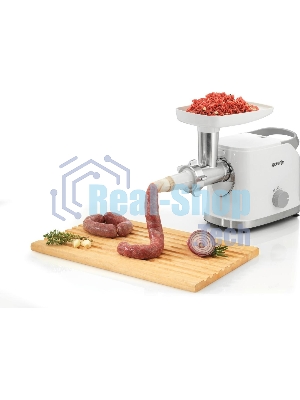 Мясорубка электрическая Gorenje MG1802SJW белый, 1800 Вт, 2.1 кг/мин, реверс, защита от перегрузки, насадки - 4