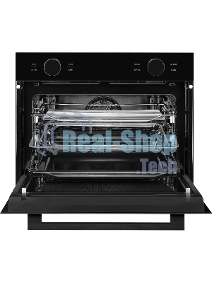 Встраиваемый духовой шкаф Kuppersberg KMW 612 Black с СВЧ, 45 см, 50л, 12 режимов, гидролизная очистка, черный
