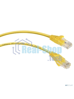 Патч-корд Cabeus, Cat.5e, неэкр., U/UTP, RJ45/RJ45, PVC, AWG24, 0.3м, желтый