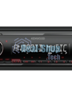 Автомагнитола Kenwood KMM-105M, 1 DIN, USB Type-A, AUX, съёмная панель
