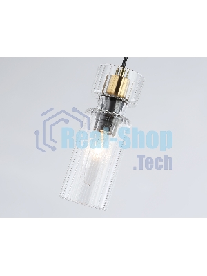 Светильник Ambrella light LH56111 BK/BS/CL черный/латунь/прозрачный E14 max 40W D65*1500