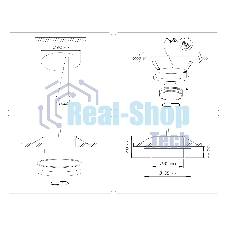 Светильник Ambrella light TN5215 BK черный GX53 max 15W D105*40