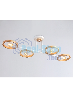 Светильник Ambrella light TR8247/4 WH/LWD белый/светлое дерево E27/4 max 40W 840*360*220