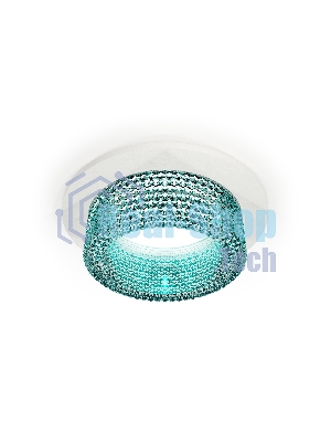 Комплект встраиваемого светильника Ambrella light XC6512043 SWH/BL белый песок/голубой MR16 GU5.3 (C6512, N6153)