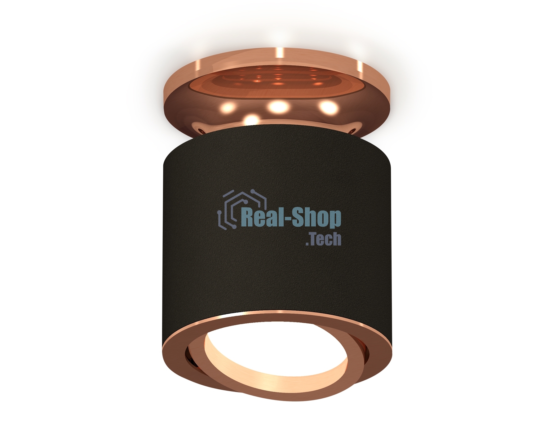 Светильник Ambrella Light XS7402120 SBK/PPG черный песок/золото розовое полированное MR16 GU5.3 (N7930, C7402, N7005)