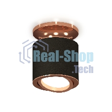 Светильник Ambrella Light XS7402120 SBK/PPG черный песок/золото розовое полированное MR16 GU5.3 (N7930, C7402, N7005)