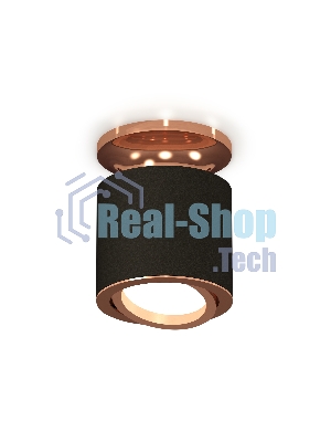 Светильник Ambrella Light XS7402120 SBK/PPG черный песок/золото розовое полированное MR16 GU5.3 (N7930, C7402, N7005)