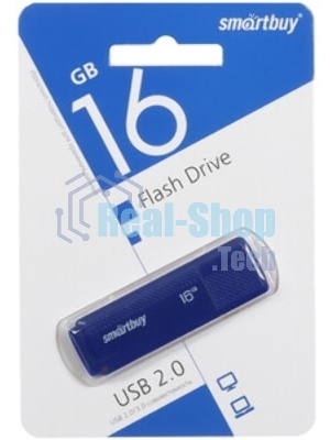 Флешка USB Smartbuy Dock Blue (SB16GbDK-B), 16Gb, USB 2.0, R/W 15/5, синий