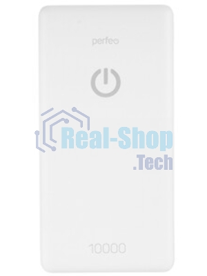 Портативный аккумулятор Perfeo 10000 mAh + Micro usb/In Micro usb/Out USB 1 А, 2.1A/белый (PF_B4297)