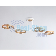 Светильник Ambrella light TR8247/4 WH/LWD белый/светлое дерево E27/4 max 40W 840*360*220