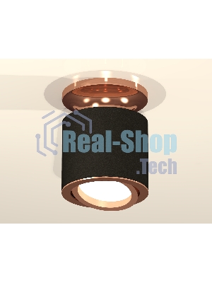 Светильник Ambrella Light XS7402120 SBK/PPG черный песок/золото розовое полированное MR16 GU5.3 (N7930, C7402, N7005)