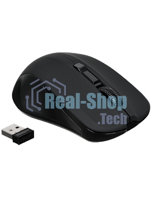 Мышь беспроводная Acer OMR010 черный, 1200 dpi, радиоканал, USB, кнопки - 3