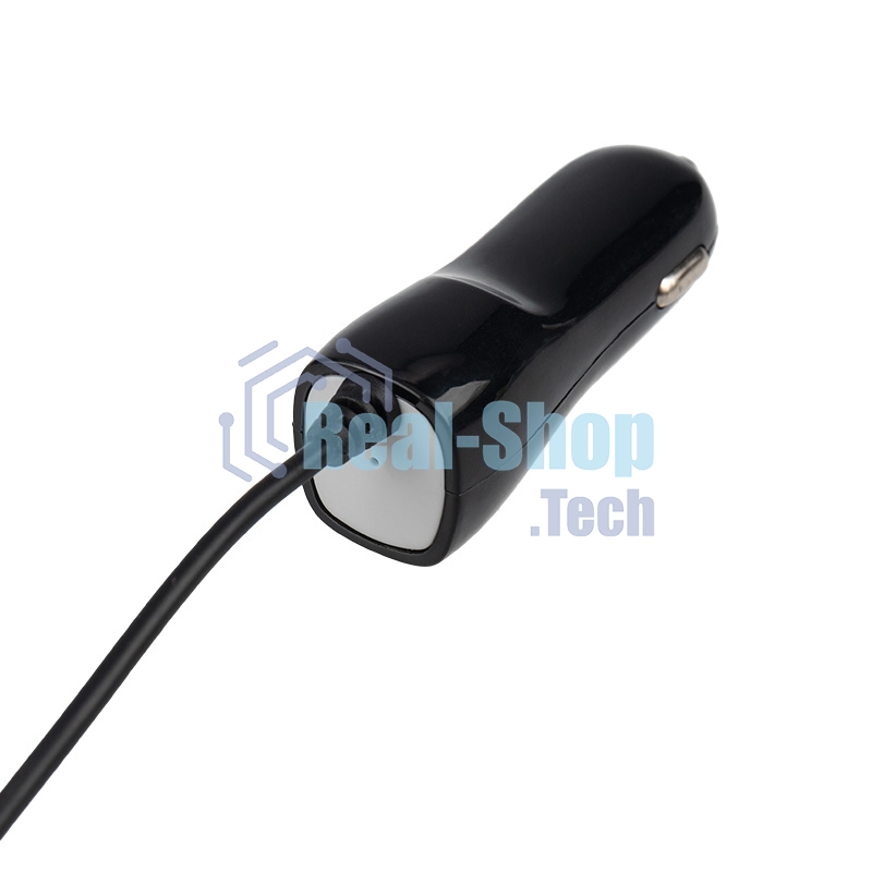 Автозарядка в прикуриватель Rexant microUSB (АЗУ) (5 V, 1000 mA) шнур спираль 1.2 м черный