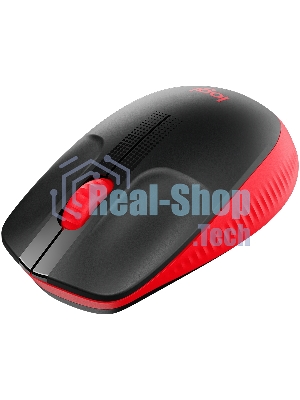 Мышь беспроводная Logitech M190 черный/красный, 1000 dpi, радиоканал, USB, кнопки - 3
