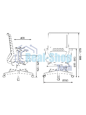 Кресло Бюрократ MC-611N TW-01 38-418 черный, сетка/ткань, 120 кг, механизм качания