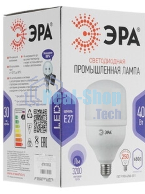 Лампа светодиодная ЭРА STD LED POWER T120-40W-4000-E27