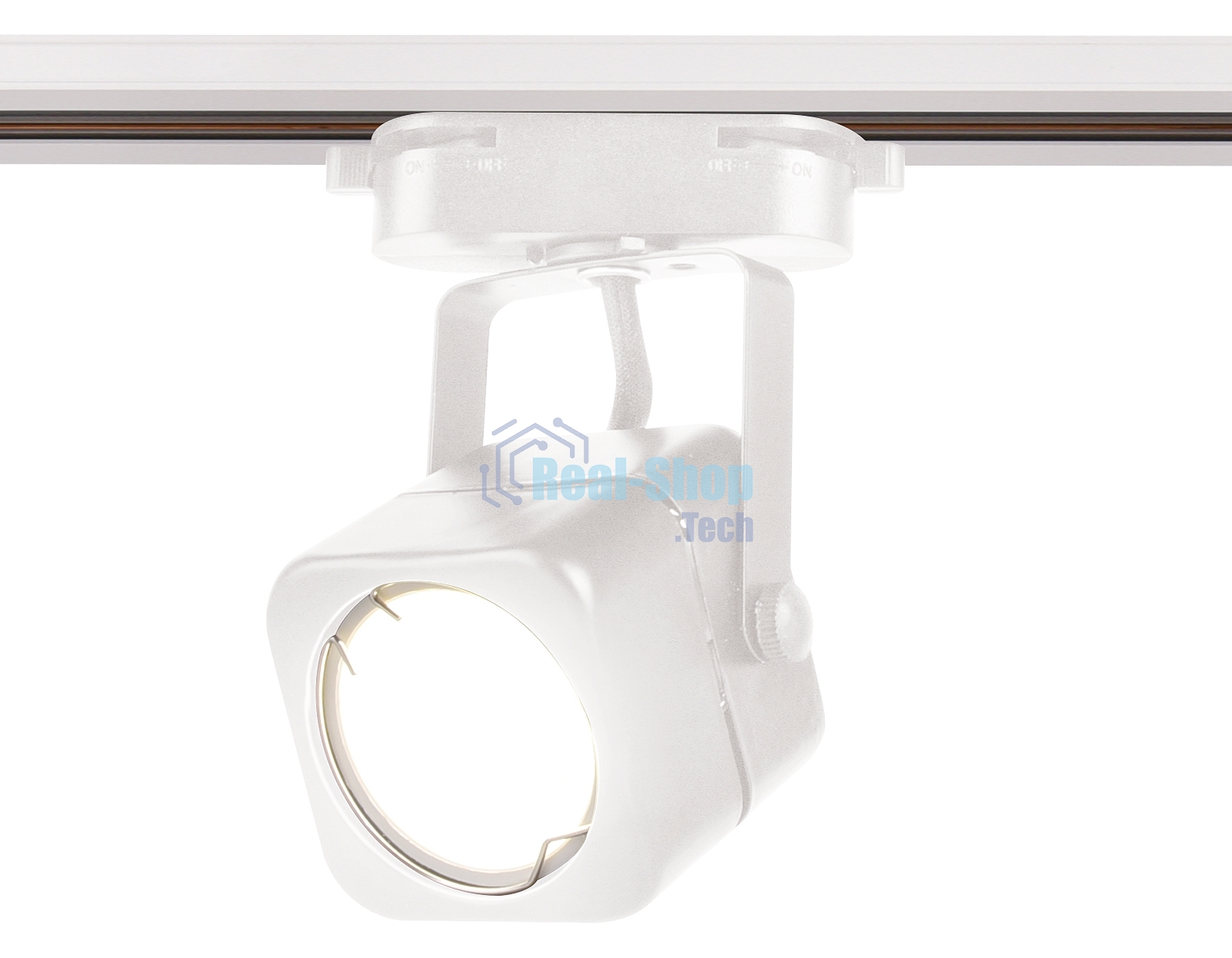Трековый однофазный светильник со сменной лампой Ambrella light GL5107 WH белый GU10 max 12W