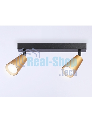 Накладной поворотный спот Ambrella light TA13146/2 BK/GD черный/золото GU10/2 max 12W 295*60*130