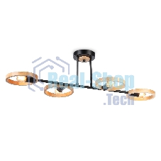 Светильник Ambrella light TR8248/4 BK/LWD черный/светлое дерево E27/4 max 40W 840*360*220