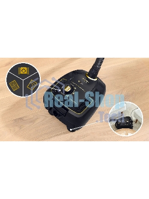 Пылесос Bosch BGL38GOLD черный/золотистый, 350/1700 Вт, уборка сухая, пылесборник мешок 4 л