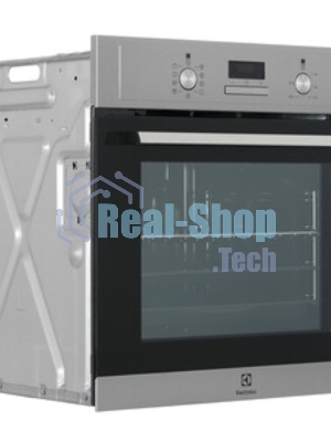 Встраиваемый духовой шкаф Electrolux EOF5H50BX, Электрический духовой шкаф с конвекцией, приготовление на пару, объем 65 л, 8 режимов, очистка каталитическая, 2 стекла в дверце, направляющие проволочные, нержавеющая сталь