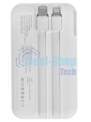 Портативный аккумулятор Perfeo (PF_E1632) - 10000 mAh, белый