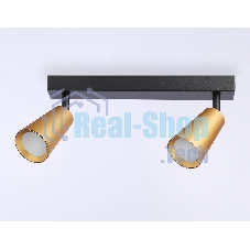 Накладной поворотный спот Ambrella light TA13146/2 BK/GD черный/золото GU10/2 max 12W 295*60*130