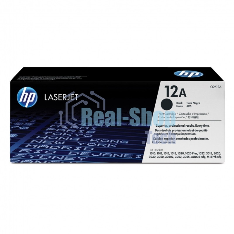 Картридж лазерный HP Q2612A черный для LaserJet 1010/1018/1020/1012/1015/3015/3020/3030 (2000 стр.)