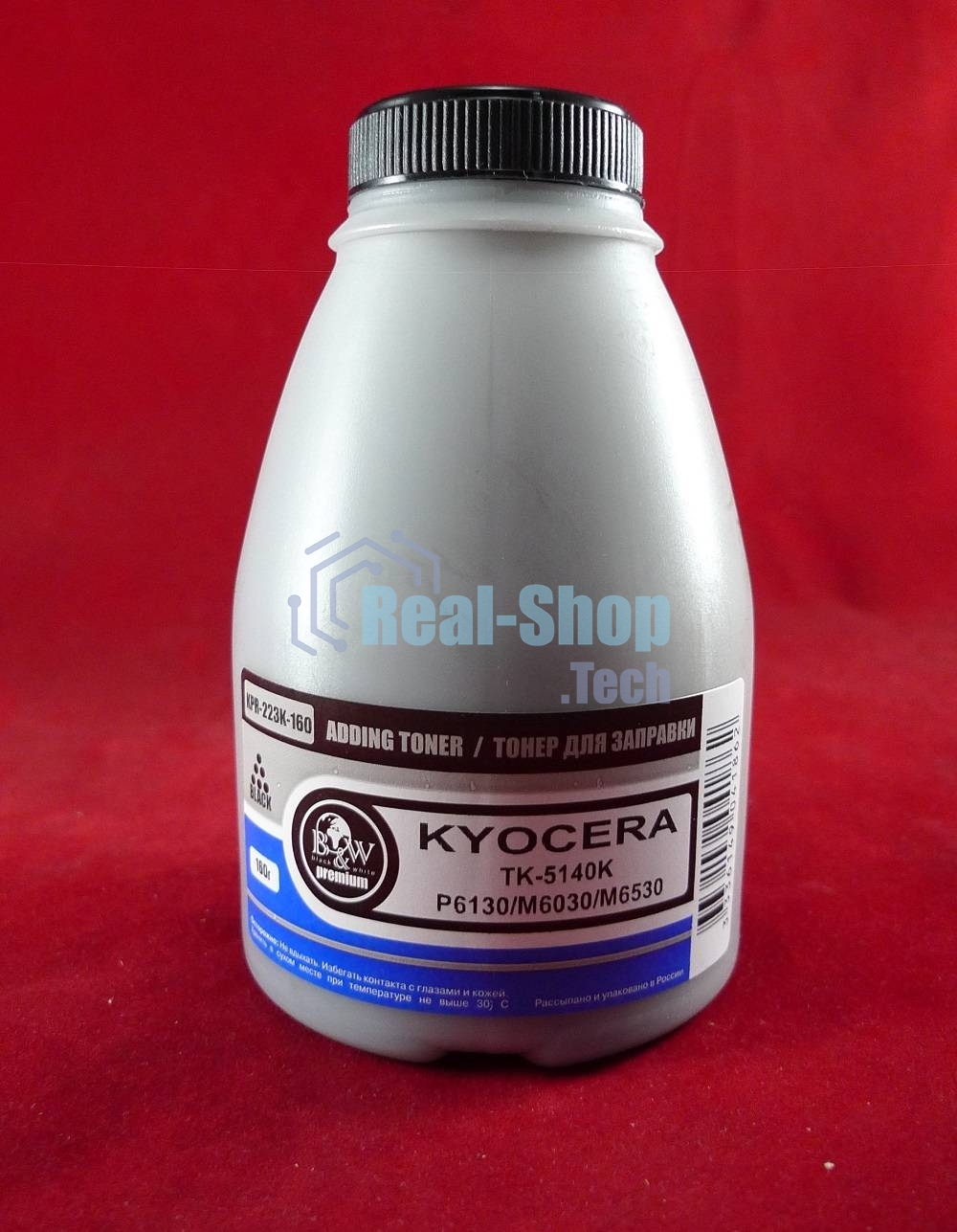 Тонер для Kyocera TK-5140K, P6130/M6030/M6530 Black (фл. 160г) 7K Black&White Premium