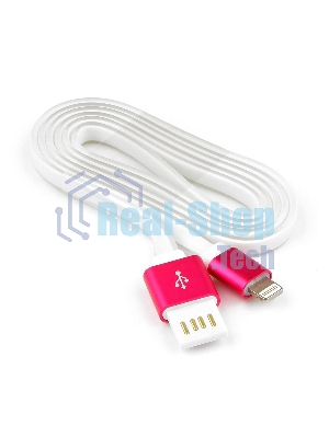 Кабель Gembird USB 2.0 Cablexpert CC-ApUSBr1m, AM/Lightning 8P, 1м, силиконовый шнур, разъемы розовый металлик, пакет