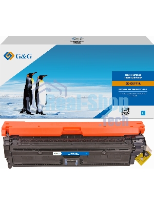 Картридж лазерный G&G GG-CE741A голубой (7300стр.) для HP CLJ CP5220/CP5221