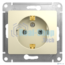 Механизм розетки 1-м СП Glossa 16А с заземл. беж. SchE GSL000243