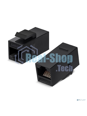 Проходной адаптер (coupler) Cabeus, RJ45(8p8c), keystone, кат. 5е, неэкр., черный