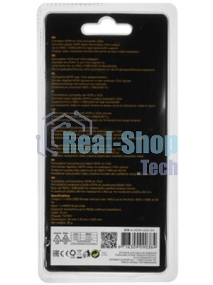 Переходник Gembird-Cablexpert Переходник HDMI-VGA, 19M/15F (A-HDMI-VGA-03)