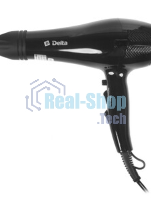 Фен Delta DL-0938 черный, 2000 Вт, ионизация